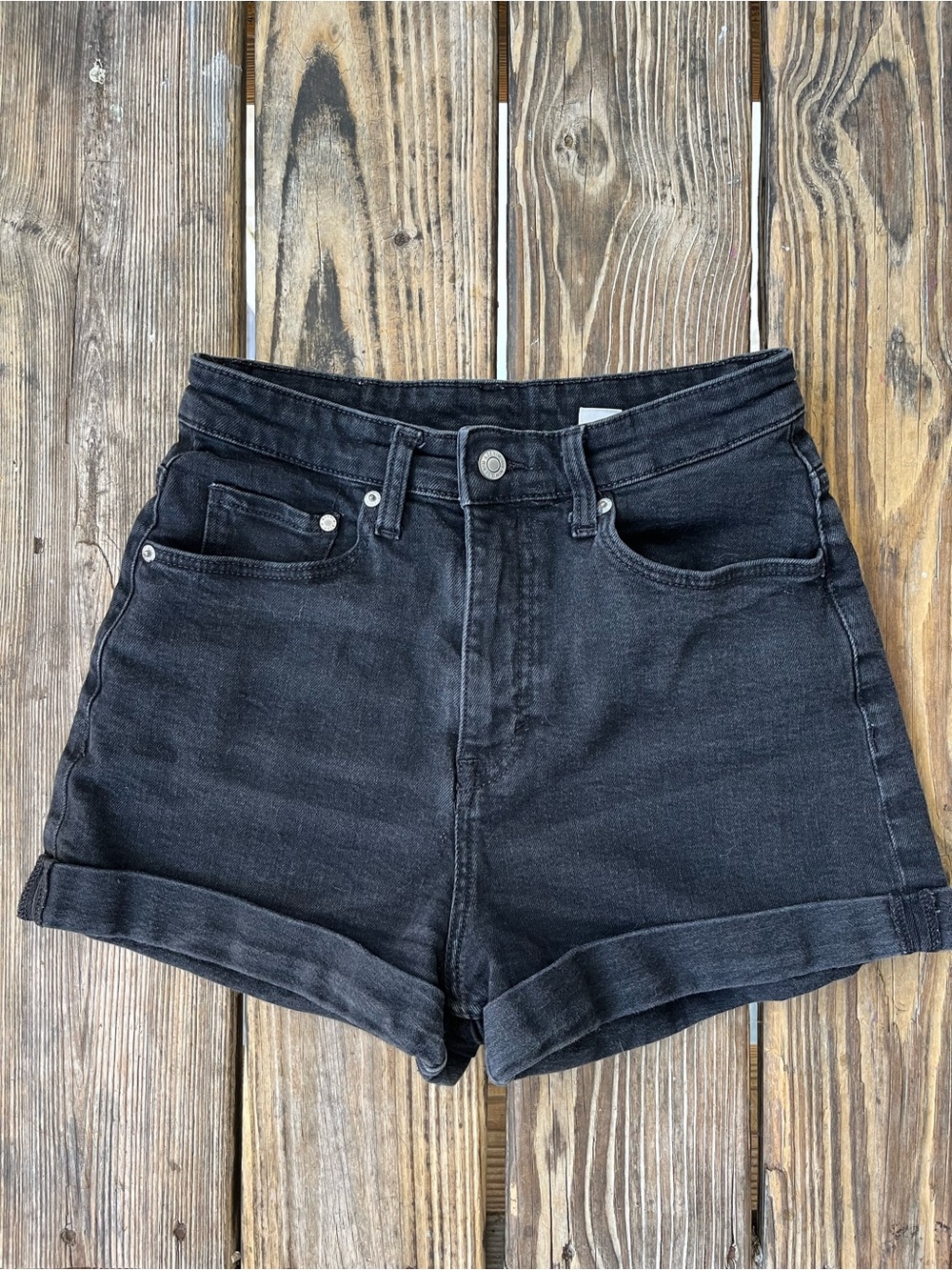H&M ultra high waist mom shorts